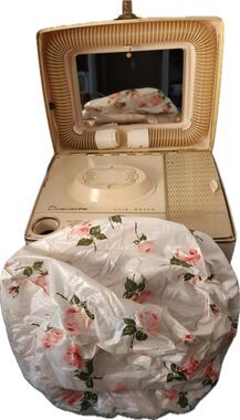 Vintage Dominion Bonnet Hair Dryer Nail Dryer Portable Case 1950s-1960s Works!